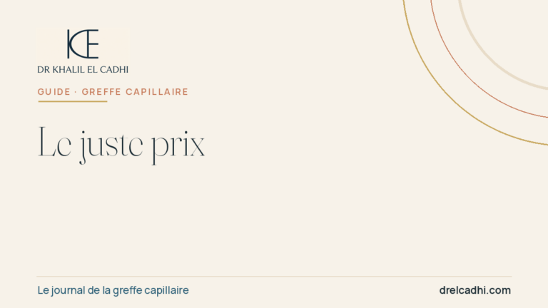 Illustration éditoriale — Le juste prix d'une greffe de cheveux