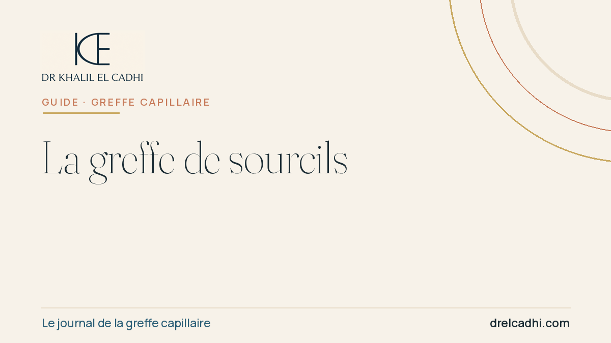 Illustration éditoriale — Greffe de sourcils